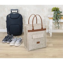 Shoplet Buğz Deri Kulplu Ayakkabı Seyahat Çantası 04263
