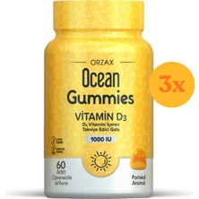 Ocean Gummies Vitamin D3 1000 Iu 60 Adet - 3 Adet (180 Adet)