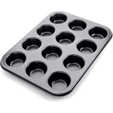 Hepta Collection Orret Home 12’li Muffin ve Cupcake Fırın Tepsisi – Yapışmaz Metal Kek Kalıbı, 12 Gözlü Muffin Kabı,