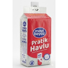 Mavi Beyaz Pratik Havlu 500 Yaprak - Yeni Nesil Çok Amaçlı Kağıt Havlu (Asma Aparatı Hediyeli)