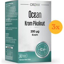 Ocean Krom Pikolinat 200 Mcg 90 Kapsül - 3 Adet (270 Kapsül)
