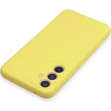 Olinea Newface Galaxy A54 5g Kılıf Nano Içi Kadife Silikon - Sarı