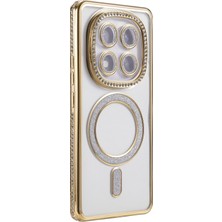 Olinea Newface Redmi Note 14 5g Joke Simli Magneticsafe Kılıf - Gold