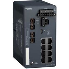 Schneider Electric MCSESM103F2CU0 - Modicon Yönetilen Anahtar - Bakır Için 8 Bağlantı Noktası + Fiber Optik Çok Modlu Için 2 Bağlantı Noktası