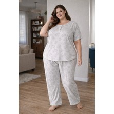 Balis Pijama Battal Pamuklu Rahat Terletmez Şık Büyük Beden Kadın Pijama Takımı