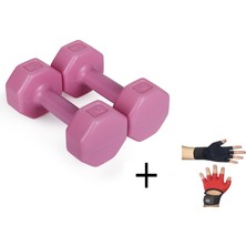 Besinistanbul PSSPOR 2 x 1 Pembe Renk Dambıl Set + Body Eldiveni