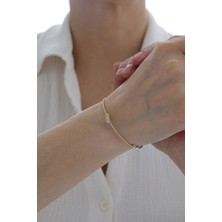 Yavuz Kuyumculuk 14 Ayar Altın Taşlı Damla Kelepçe