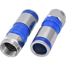 F Konnektör Digiturk Sıkmalı Mavi Çizgili 1 Adet