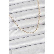 Shopwave cm 14K Gold Renk Ezme Zincir Model 60 cm Kadın Kolye