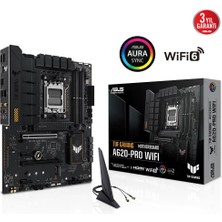 Kaia Life Asus Tuf Gamıng A620-PRO Wıfı, 4xddr5, 2x M.2, Hdmı, Dp, Type-C, Am5 Soket Gamıng Anakart