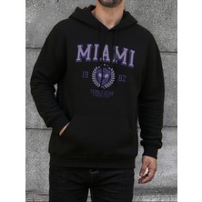 Miami Florida 1982 Baskı Erkekler Kapüşonlular Sokak Rahat Kapüşonlu Üst Moda Büyük Beden Giy