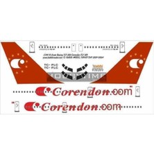 Babibi DAT01064 1/144 Ölçek, Corendon, Boeing 757-200, Dekal Çıkartma
