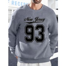 New York Art 93 Mektup Baskı Erkek Moda Kazak Rahat Yumuşak Kazak Polar Spor Sokak Şıklığı So