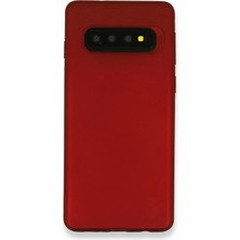 Starseven Newface Galaxy S10 Kılıf First Silikon - Bordo