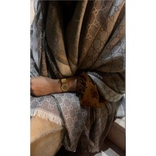 Derosa G Desen Ithal Yün Ipek Şal - Kahverengi G Desen Ithal Yün Ipek Şal - Kahverengi