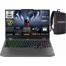 Lenovo Loq 15IRX10 Intel Core I7-13700HX 83JE00KMTR-K033 64GB 1tb+1tb RTX5050 8gb Freedos 15.6" 144Hz Full Hd Gaming Laptop & Karina Çanta