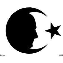 Airbrush Tattoo Bayrak ve Atatürk Yapışkanlı Stencil Süsleme ve Boyama Kalıbı