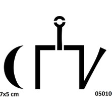 Airbrush Tattoo Altınorda Devleti Bayrağı Yapışkanlı Stencil Süsleme ve Boyama Kalıbı