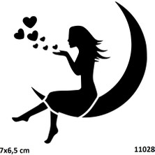 Airbrush Tattoo Melek Kalpleri Yapışkanlı Stencil Süsleme ve Boyama Kalıbı