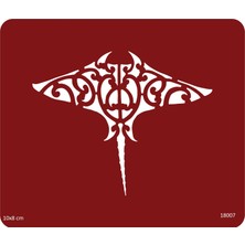 Airbrush Tattoo Vatoz Balığı Stencil Süsleme ve Boyama Kalıbı