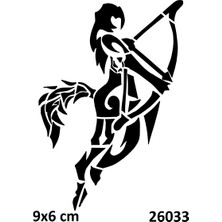 Airbrush Tattoo Öfkeli Tanrıça Ok Yapışkanlı Stencil Süsleme ve Boyama Kalıbı