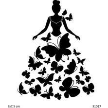 Airbrush Tattoo Kelebekten Etek Yapışkanlı Stencil Süsleme ve Boyama Kalıbı