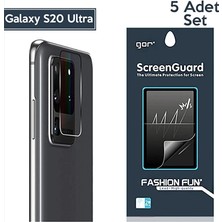 Dekofon Gor Samsung Galaxy S20 Ultra Kamera Lens Koruyucu 5 ADET-(5775) - DEON3080-9107