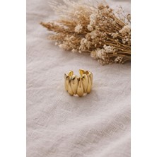 Nora Modern Form Ayarlanabilir Yüzük Gold