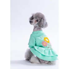 Pawstar Mint Arosa Nivalis Çiçek Nakışlı Kedi Köpek Elbisesi Köpek Kıyafeti Kedi Kıyafeti