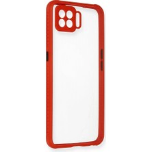 Oppo A73 Kılıf Miami Şeffaf Silikon - KIRMIZI-(5796) - EMTHBA4159-1004
