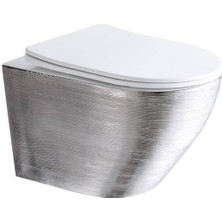 Lena - Asma Klozet Gümüş Kapak Dahil Outlet - ET-301-