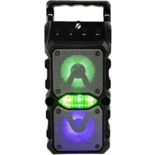 Astraltech Taşınabilir Kablosuz Bluetooth Hoparlör Uzun Pil Ömrü LED Işıklı