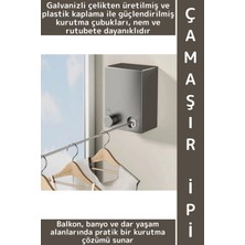 Wintoup Kompakt Nem Rutubete Dayanıklı Banyo Balkon Dar Alanlar Için Şık Pratik Geri Çekilebilir Çamaşır Ipi