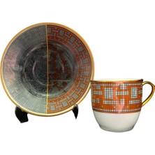 Konyax Honey 4 Parça 2 Kişilik Porselen Türk Kahvesi Fincan Takımı