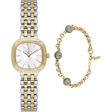 Hislon QL220T-02SG (Set) Bileklik Hediyeli Kadın Kol Saati