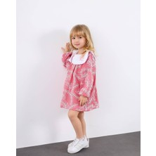 Miniko Kids Kız Çocuk Bayramlık Nakışlı Keten Elbise