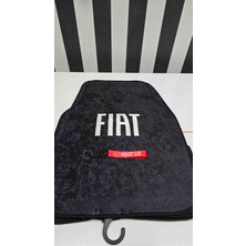 Şimika Fiat Siyah Kaymaz Taban Dekoratif Oto Halı Paspas Üniversal Yıkanabilir Her Araca Uyumlu(Kancalı Kumaş Anahtarlık Hediyeli)