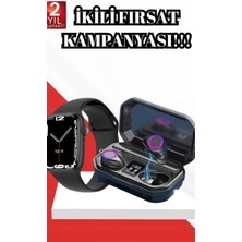 2025 Model Akıllı Saat ve Bluetooth Kulaklık 5.0 Bluetooth Bağlantılı Dokunmatik Ekran