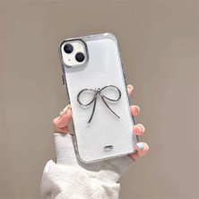 Apple - iPhone 16 Zebana Bow Silikon Kılıf - Şeffaf