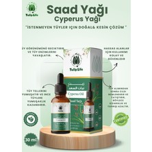Tulip Life Saad Yağı Cyperus Oil 30 ml Soğuk Sıkım Tüy Azaltıcı ve Önleyici Vanilya Aroma