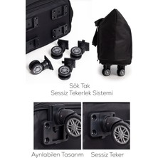 Bambus Home Premium Valiz Tekeri Çok Amaçlı Sök Tak Valiz Bavul Tekeri 4 Adet