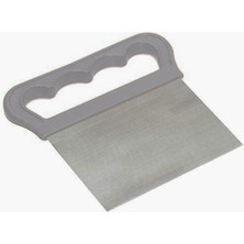 Hype Store Metal Hamur Kesici Spatula, Ergonomik Saplı, Paslanmaz Çelik (Antrasit Gri)