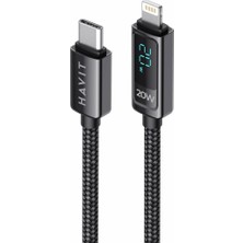 Hype Store CB6246 PD20W Type-C To Lightning (Iphone) Göstergeli Şarj Kablosu