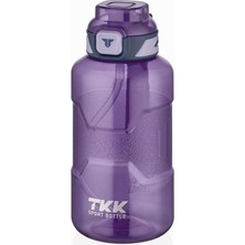Hype Store Tkk 1500ML Pipetli/pipetsiz Kullanıma Uygun Taşıma Askılı Sports Su Matarası (Mor)