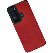 Epilons Newface Tecno Pova Neo Kılıf Loop Deri Silikon - Kırmızı