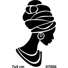 Airbrush Tattoo Afrikalı Kadın Yapışkanlı Stencil Süsleme ve Boyama Kalıbı