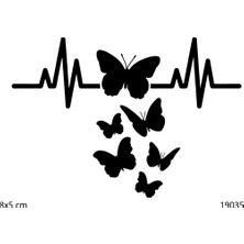 Airbrush Tattoo Kelebek Nabızyapışkanlı Stencil Süsleme ve Boyama Kalıbı