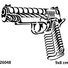 Airbrush Tattoo Silah Yapışkanlı Stencil Süsleme ve Boyama Kalıbı Stencil Kalıp