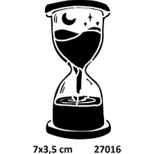 Airbrush Tattoo Kum Saati Yapışkanlı Stencil Süsleme ve Boyama Kalıbı