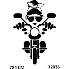 Airbrush Tattoo Motorcu Çılgın Kız Yapışkanlı Stencil Süsleme ve Boyama Kalıbı